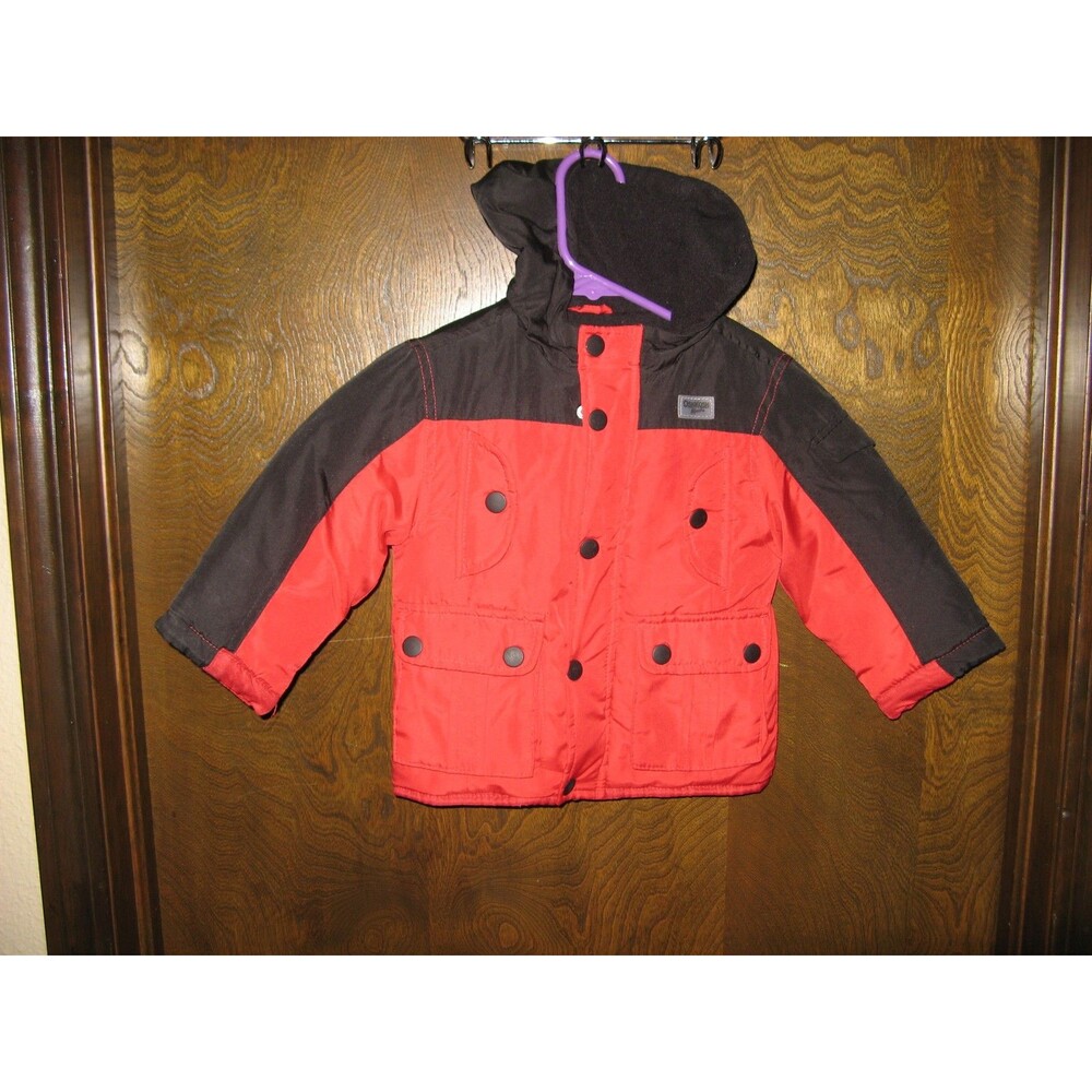 Oshkosh B’gosh Toddler Baby Hooded Winter Coat Boys 2T Red & Blue B218JS4-SA